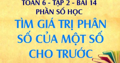 Cách tìm giá trị phân số và cách tìm giá trị phần trăm của một số cho trước - Toán 6 tập 2 bài 14